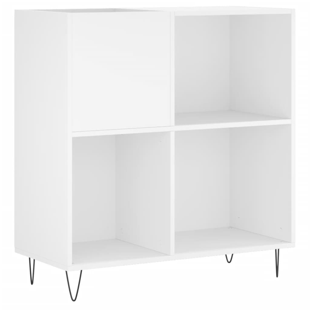 Stereobänk vit 84,5x38x89 cm konstruerat trä