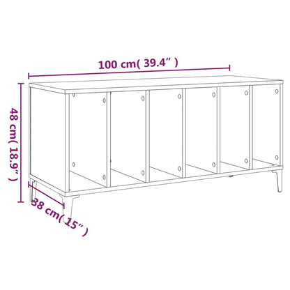 Stereobänk vit 100x38x48 cm konstruerat trä