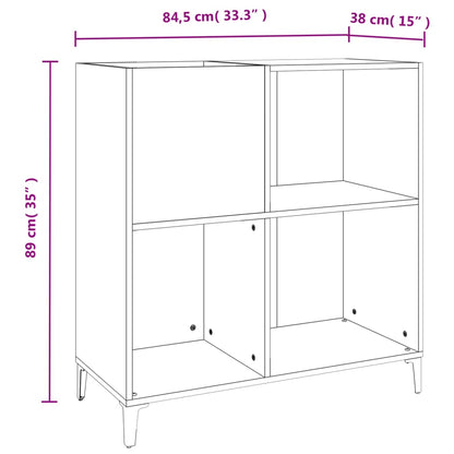 Stereobänk vit 84,5x38x89 cm konstruerat trä