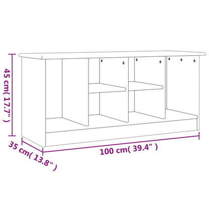 Skobänk ALTA 100x35x45 cm massiv furu