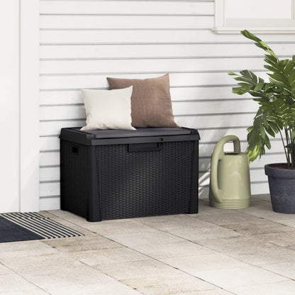 Dynbox med sittdyna antracit 125 l PP