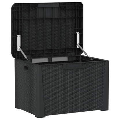 Dynbox med sittdyna antracit 125 l PP