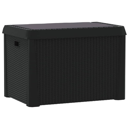 Dynbox med sittdyna antracit 125 l PP