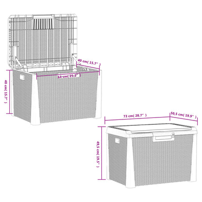 Dnybox med sittdyna brun 125 l PP