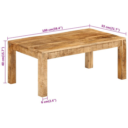 Soffbord 100x55x40 cm massivt mangoträ