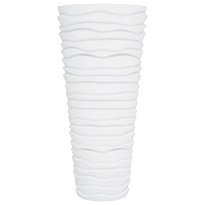 Blomkruka med avtagbar insida vit 18/45 L PP räfflad