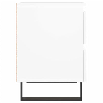 Sängbord 2 st vit 40x35x50 cm konstruerat trä