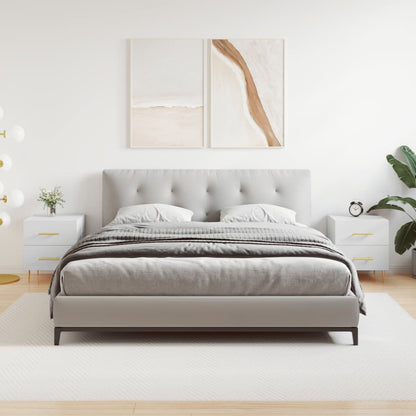 Sängbord 2 st vit 40x35x47,5 cm konstruerat trä