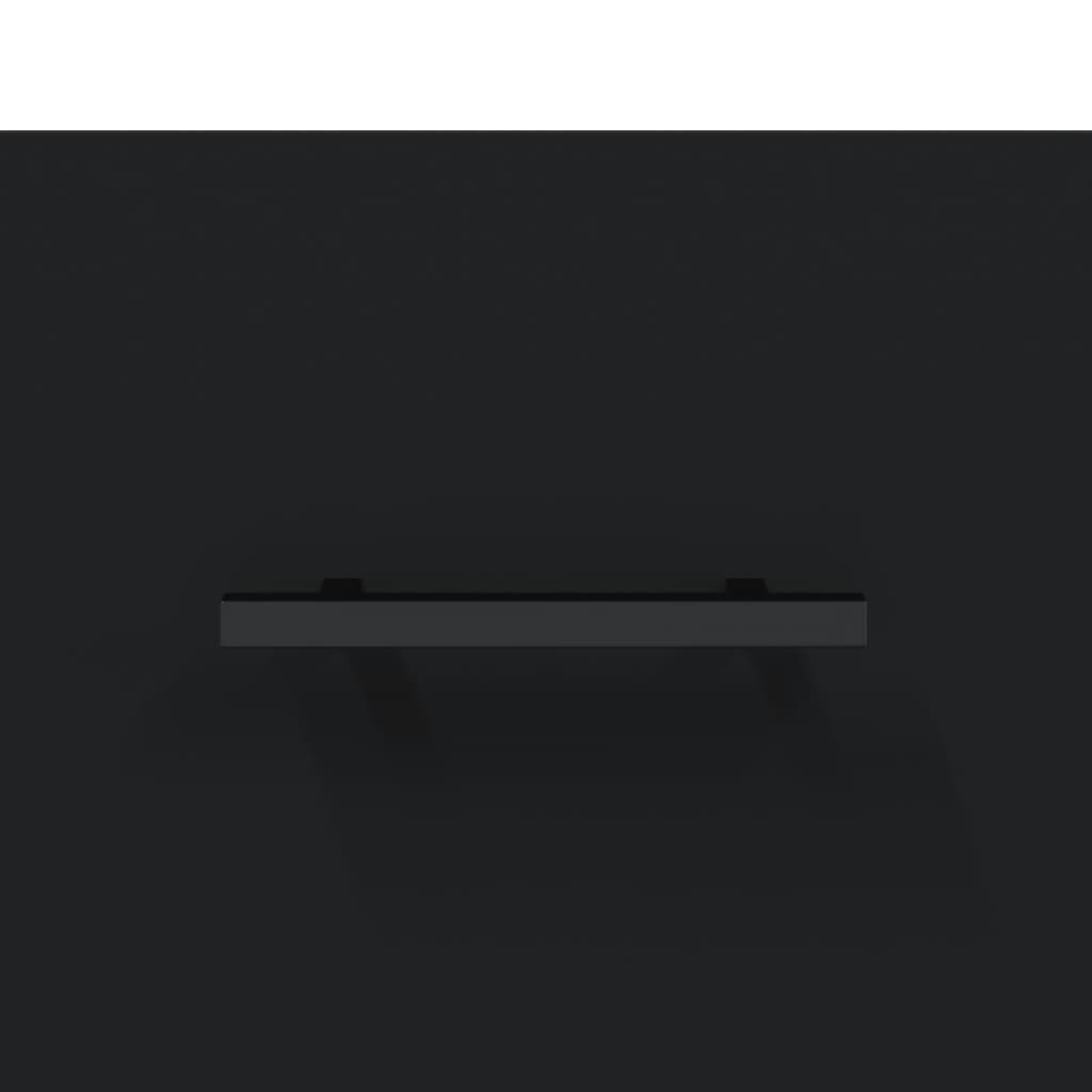 Sängbord svart 40x40x66 cm konstruerat trä