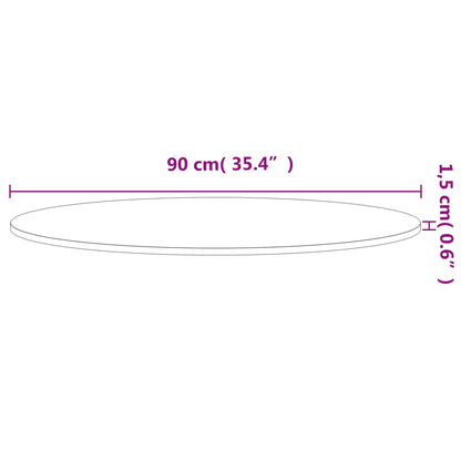 Bordsskiva Ø90x1,5 cm rund massivt bokträ