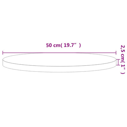 Bordsskiva Ø50x2,5 cm rund massivt bokträ