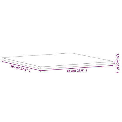 Bordsskiva 70x70x1,5 cm fyrkantig massivt bokträ