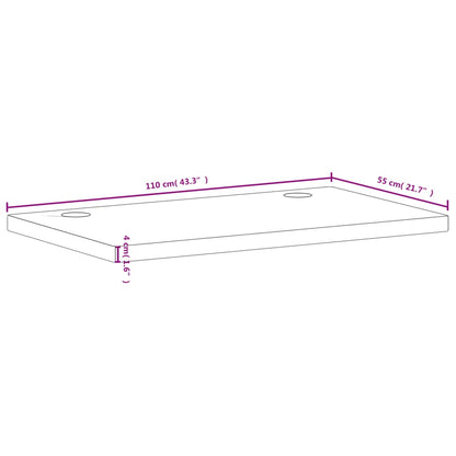 Bordsskiva 110x55x4 cm massivt bokträ