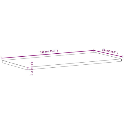 Bordsskiva 115x55x2,5 cm massivt bokträ