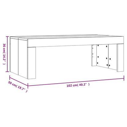 Soffbord vit högglans 102x50x36 cm konstruerat trä