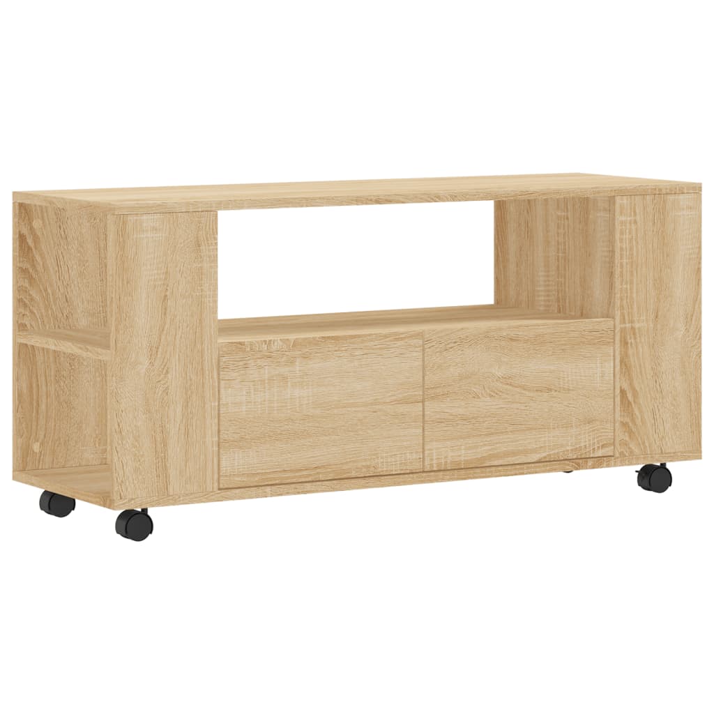 Tv-bänk sonoma-ek 102x34,5x43 cm konstruerat trä