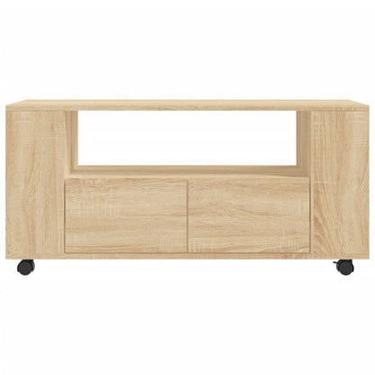 Tv-bänk sonoma-ek 102x34,5x43 cm konstruerat trä