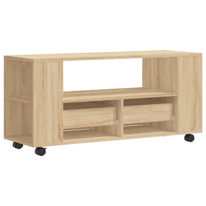 Tv-bänk sonoma-ek 102x34,5x43 cm konstruerat trä