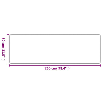 Gångmatta sisallook mullvadsbrun 80x250 cm