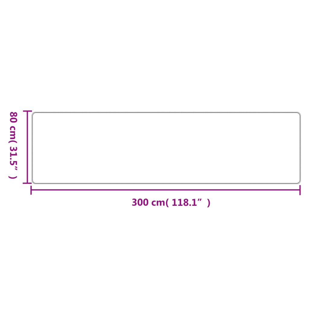 Gångmatta sisallook antracit 80x300 cm