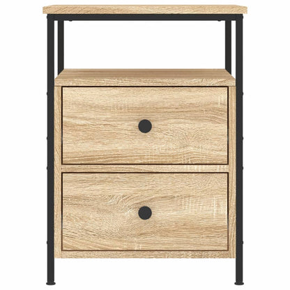 Sängbord 2 st sonoma-ek 44x45x60 cm konstruerat trä