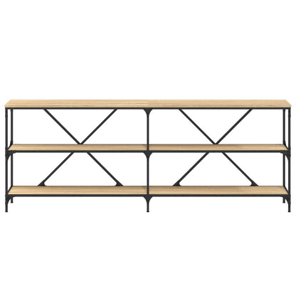 Konsolbord sonoma-ek 200x30x75 cm konstruerat trä och järn
