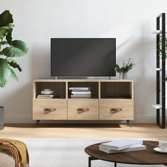 Tv-bänk sonoma ek 102x36x50 cm konstruerat trä