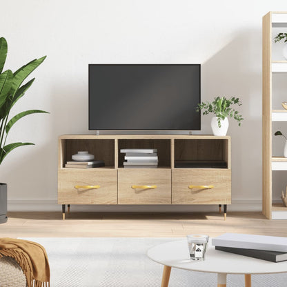 Tv-bänk sonoma ek 102x36x50 cm konstruerat trä