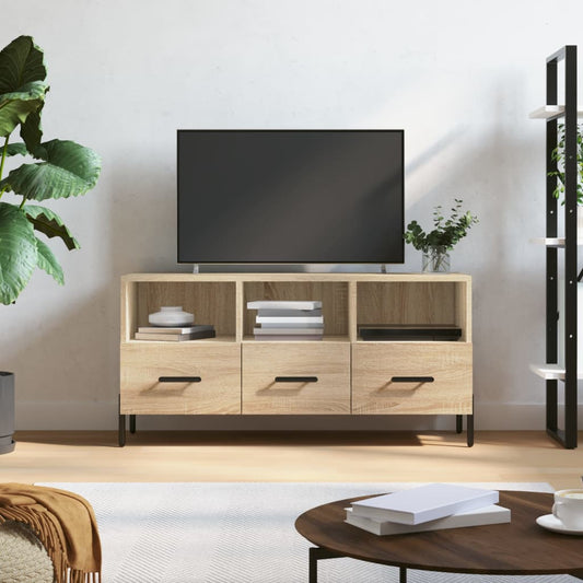 Tv-bänk sonoma ek 102x36x50 cm konstruerat trä