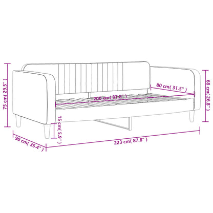 Dagbädd rosa 80x200 cm sammet