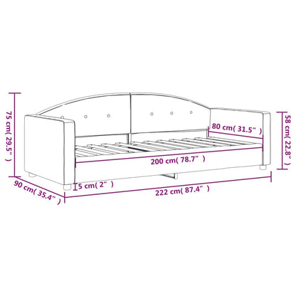 Dagbädd gul 80x200 cm sammet