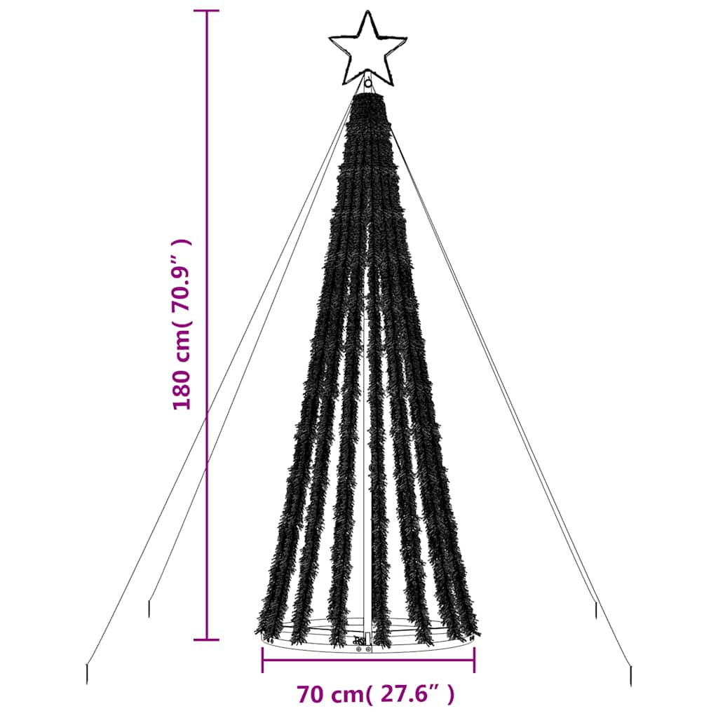 LED julgran 339 LEDs flerfärgad 180 cm