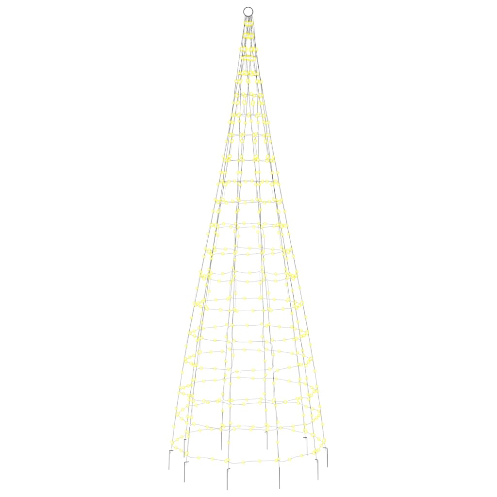 LED julgran på flaggstång 550 LEDs varmvit 300 cm