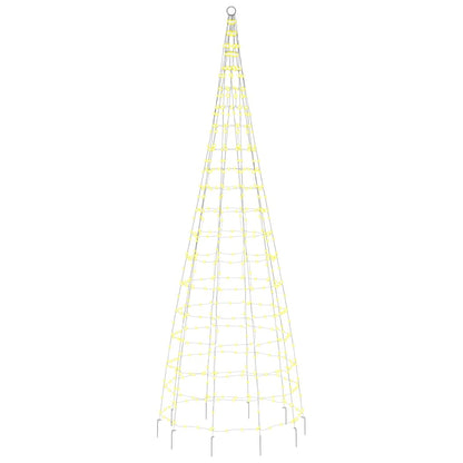 LED julgran på flaggstång 550 LEDs varmvit 300 cm