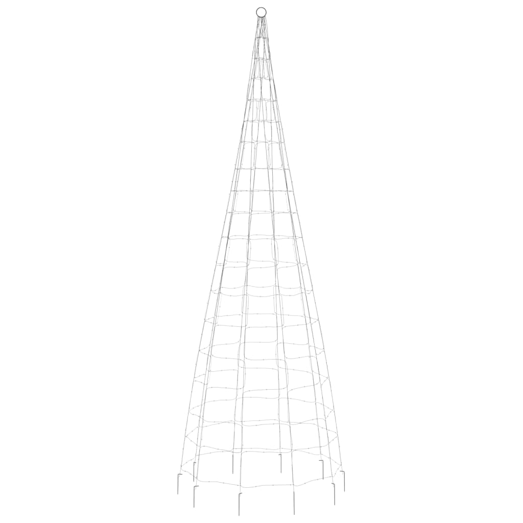 LED julgran på flaggstång 550 LEDs varmvit 300 cm