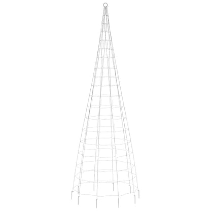 LED julgran på flaggstång 550 LEDs varmvit 300 cm