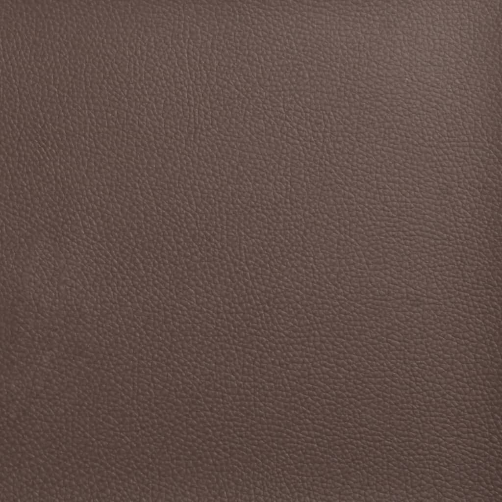 Reclinerfåtölj med fotstöd brun konstläder