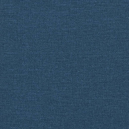 Massagefåtölj med fotstöd blå tyg