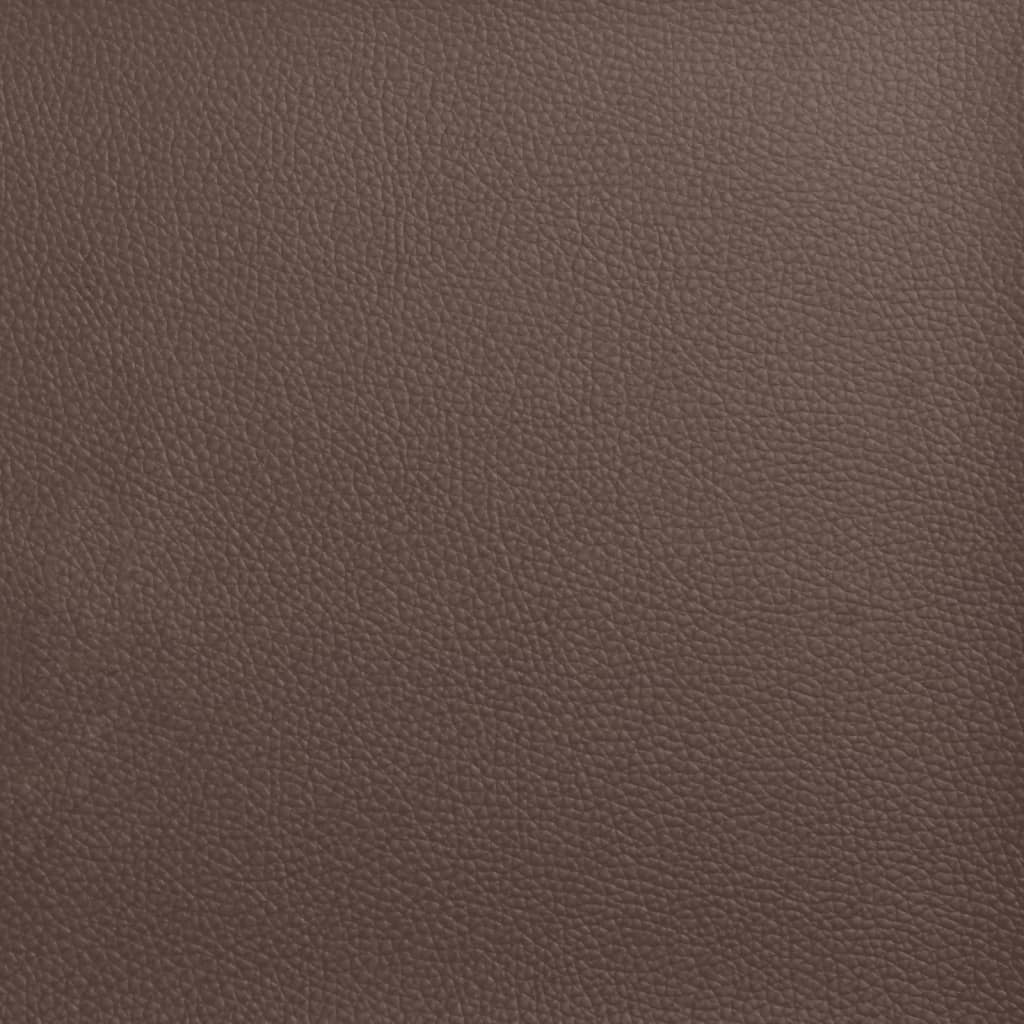 Reclinerfåtölj med fotstöd brun konstläder