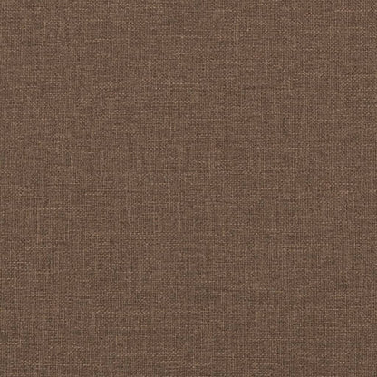 Massagefåtölj med fotstöd brun tyg