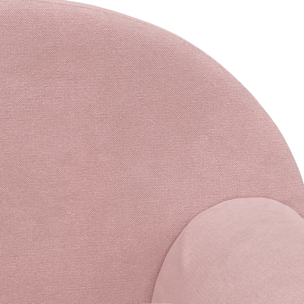 Barnsoffa 2-sits rosa mjuk plysch