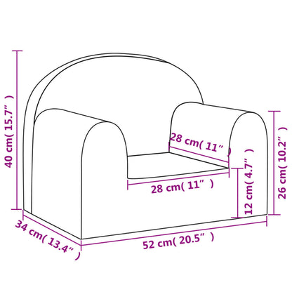 Barnsoffa rosa mjuk plysch