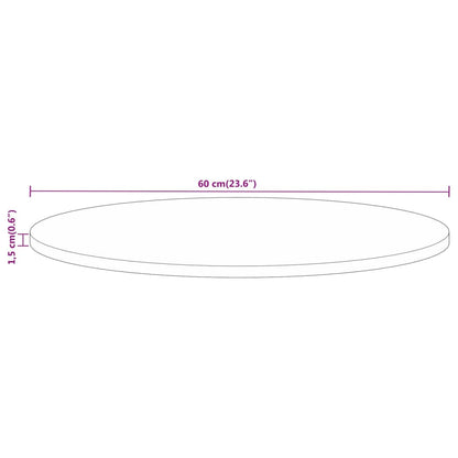 Bordsskiva Ø 60x1,5 cm rund massivt grovt mangoträ