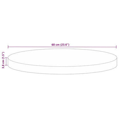 Bordsskiva Ø 60x3,8 cm rund massivt återvunnet trä