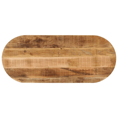 Bordsskiva 100x40x2,5 cm oval massivt grovt mangoträ