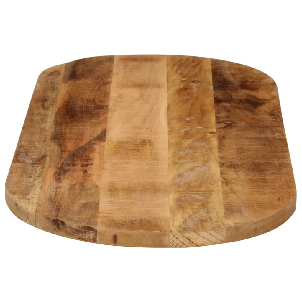 Bordsskiva 100x40x2,5 cm oval massivt grovt mangoträ