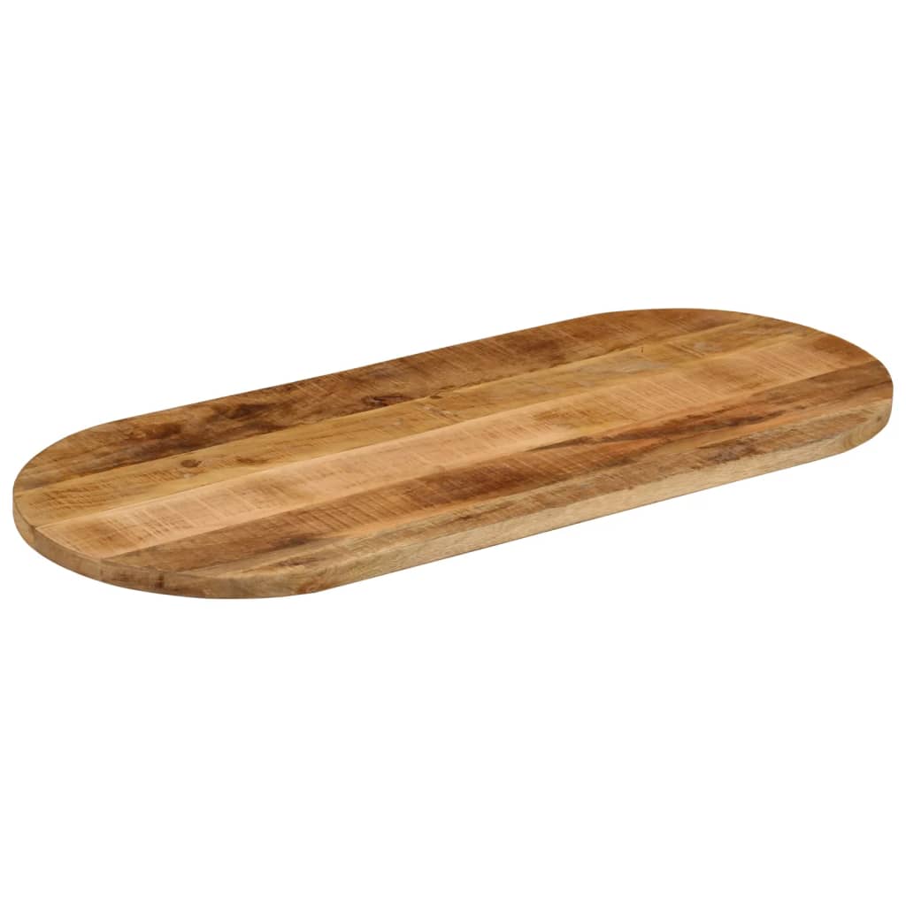 Bordsskiva 110x50x2,5 cm oval massivt grovt mangoträ