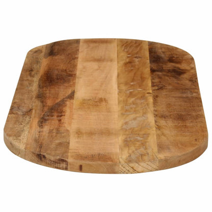 Bordsskiva 110x40x3,8 cm oval massivt grovt mangoträ