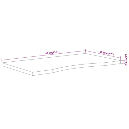 Bordsskiva 90x50x2,5 cm rektangulär massivt akaciaträ