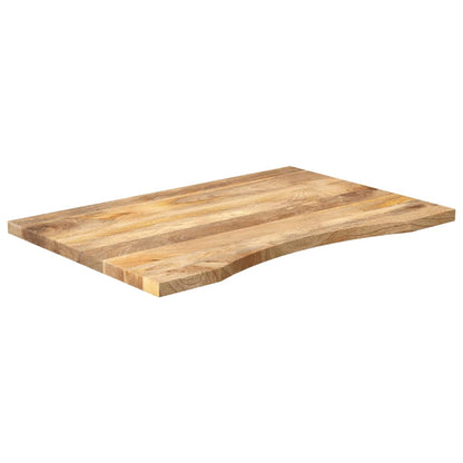 Skrivbordsskiva med kurva 90x50x2,5 cm massivt grovt mangoträ